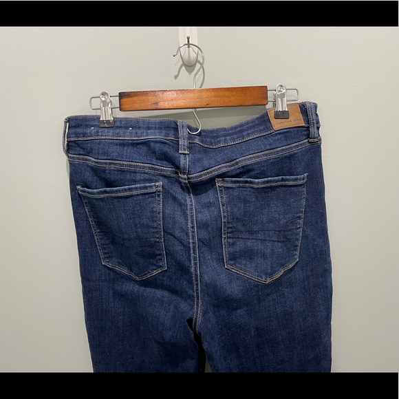 american eagle size 14 long dark denim super high rise jegging - Picture 4 of 11